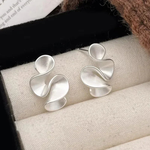 18K Gold and Sterling Silver Flower Stud Earrings Limited Edition