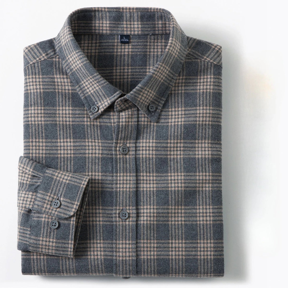 Men's Long Sleeve Plaid Button Down Shirt