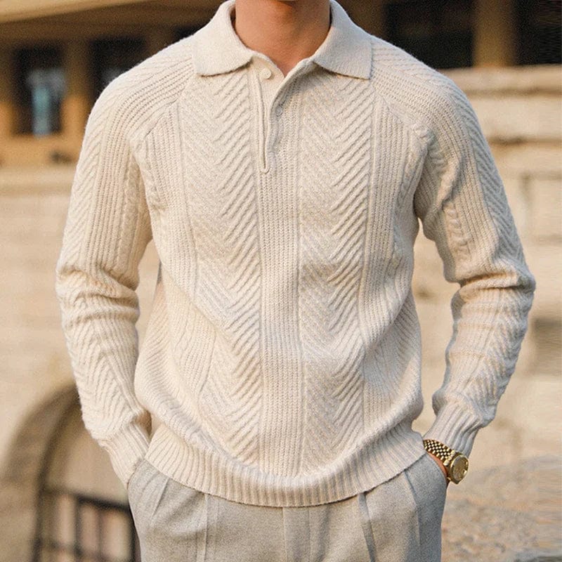 Polyester Sweater with Zip Front