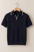 Stylish Knit Polo with Contrast Trim for Every Occasion