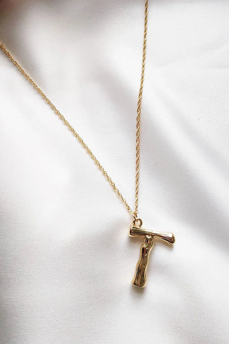 Statement Initial Necklace P-T