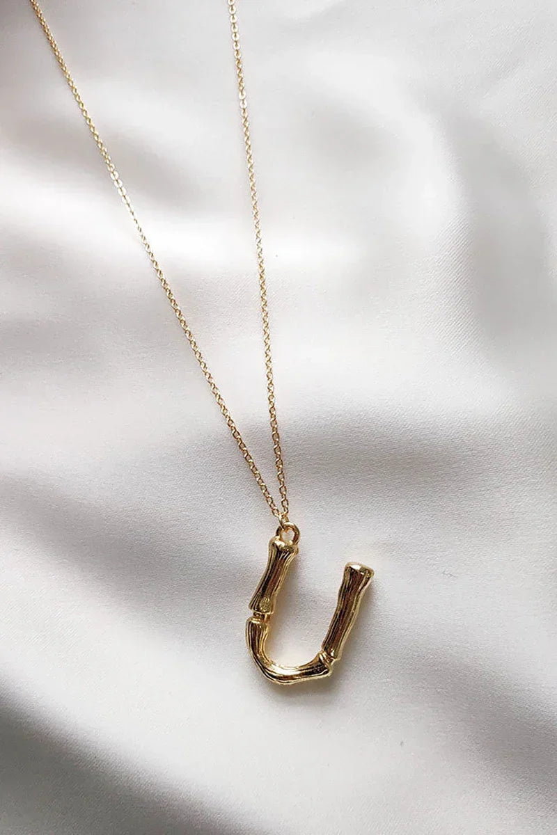 Statement Initial Necklace U-Z