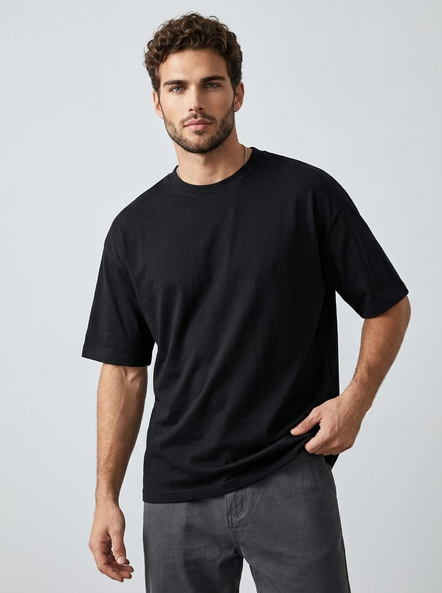 Oversized Cotton T-Shirt - Relaxed Fit for Men & Women
