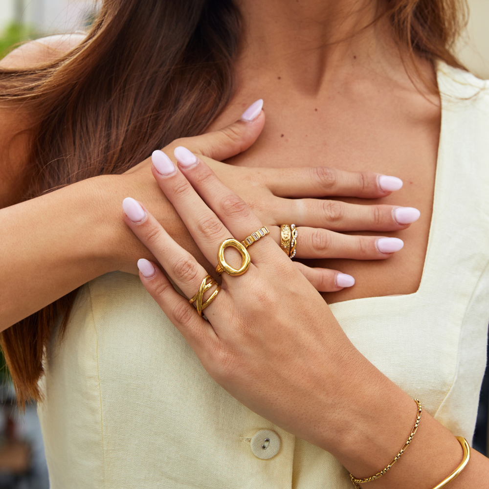 Vina Molten Gold Ring