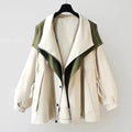 Women's Waterproof Trench Coat with Oversized Fit and Layered Collar—Wind-Resistant Lightweight Outerwear for Smart Casual Autumn City Wear