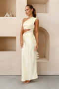 Emily One-Shoulder Maxi-Length Dress Yellow