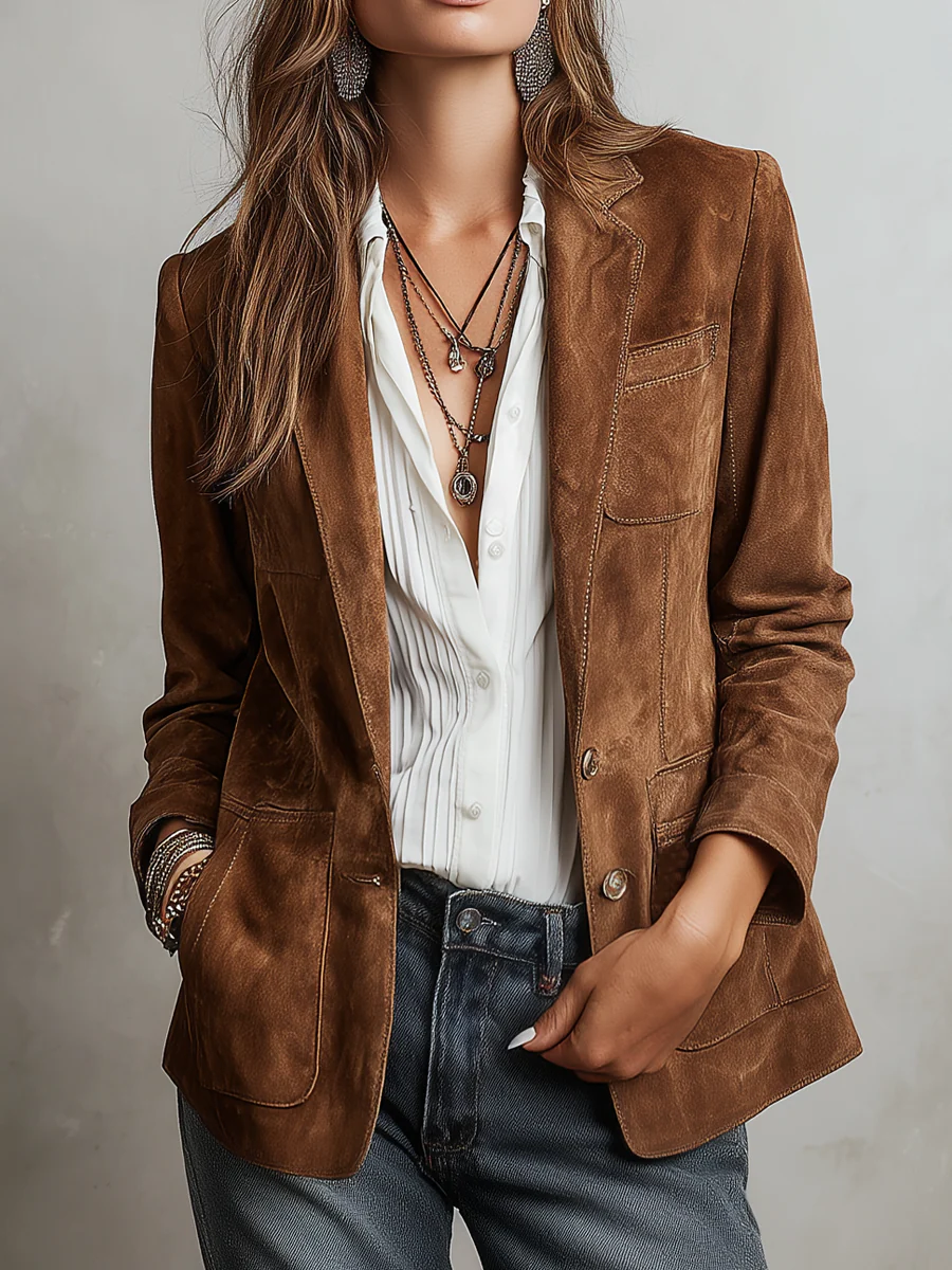 Retro Brown Suede Jacket