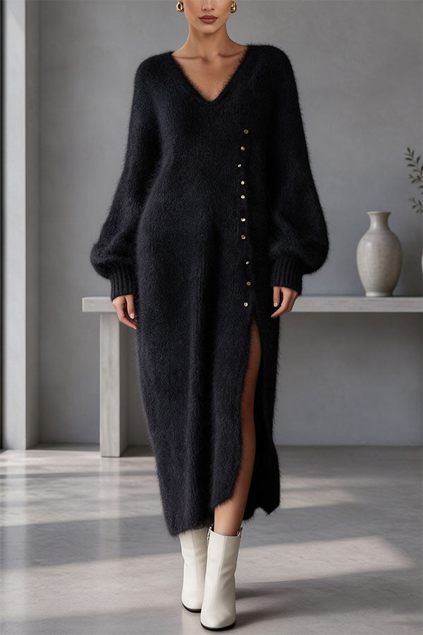 Renske - Sweater-Dress with Balloon Sleeves