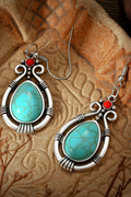 Women's Western Retro Turquoise Earrings
