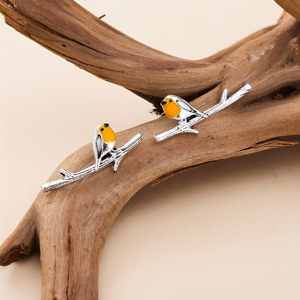 Cartoon Bird Fine Gold Earrings - Limited Edition Collection