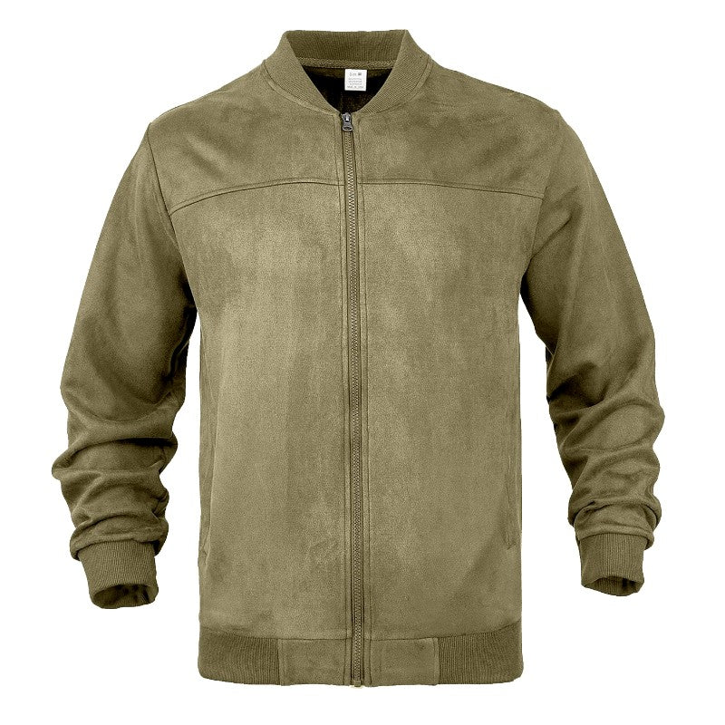 Andre - Men's Suede Look Bomber Jacket