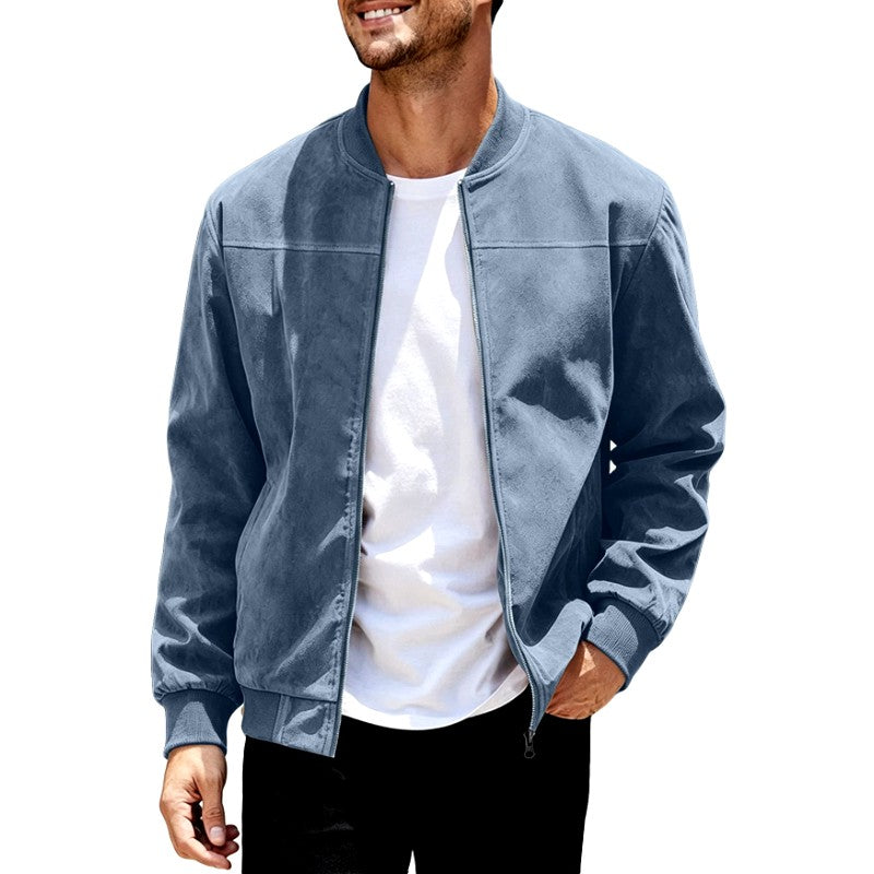 Andre - Men's Suede Look Bomber Jacket