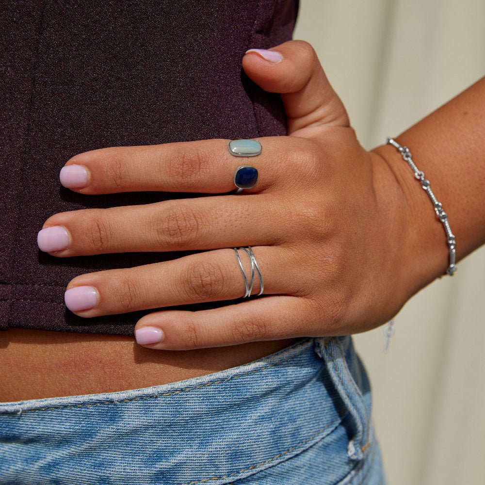 Silver Aquamarine Ring