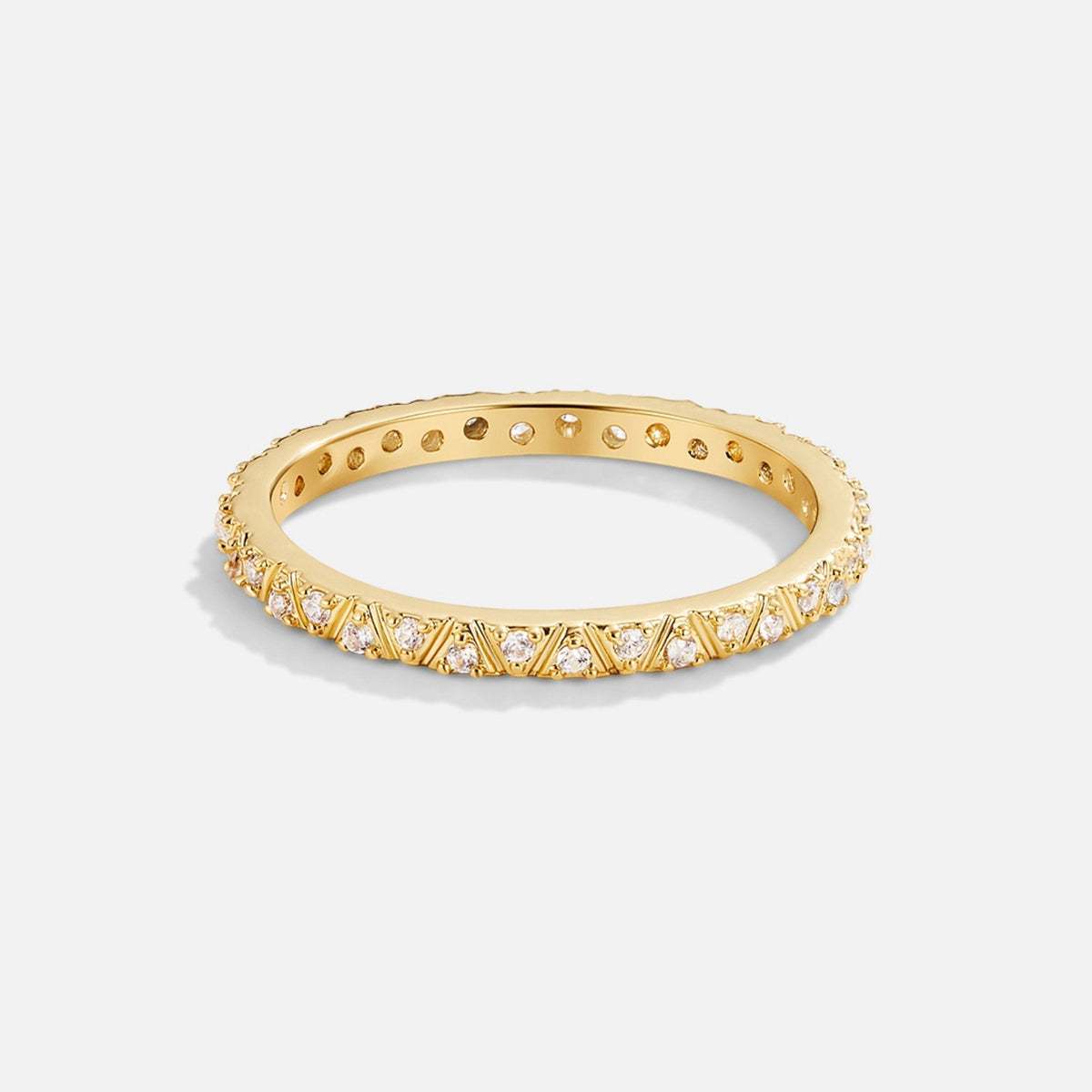 Arquette Gold and Crystal Ring