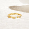 Arquette Gold and Crystal Ring