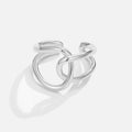 Women's Intertwined Silver Ring - Astrid