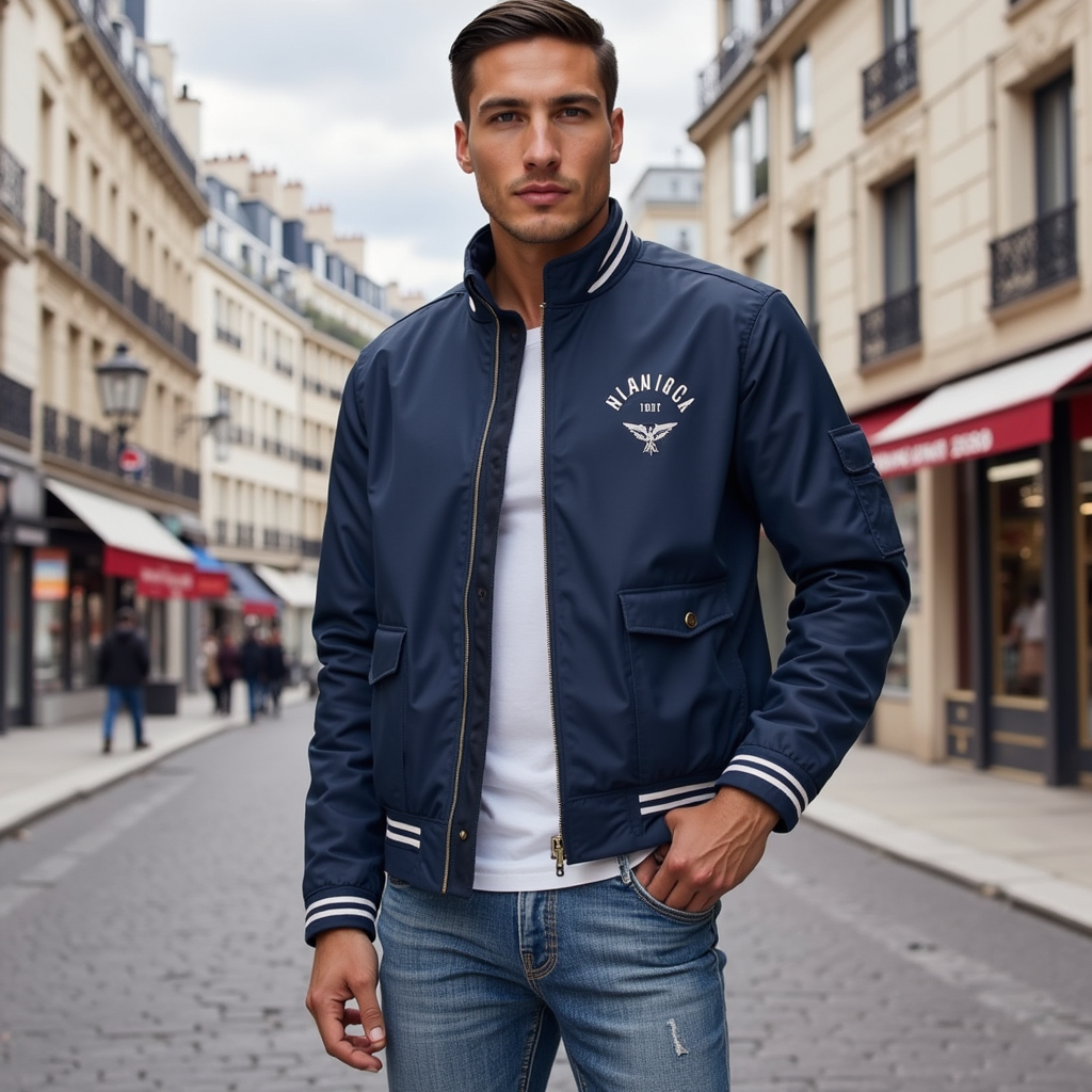 Bomber Jacket with Multiple Pockets