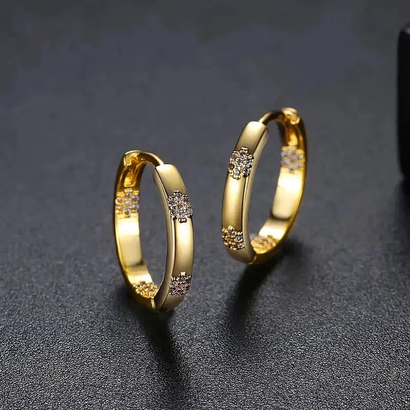 Vintage Floral Gold Hoop Earrings Limited Edition Privilege