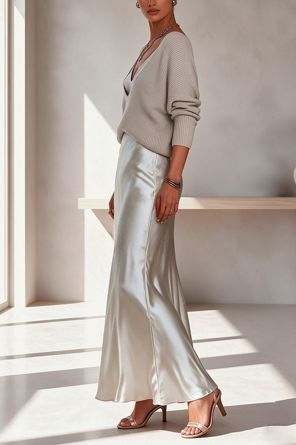 Velma - Sweater with Satin Dress Set