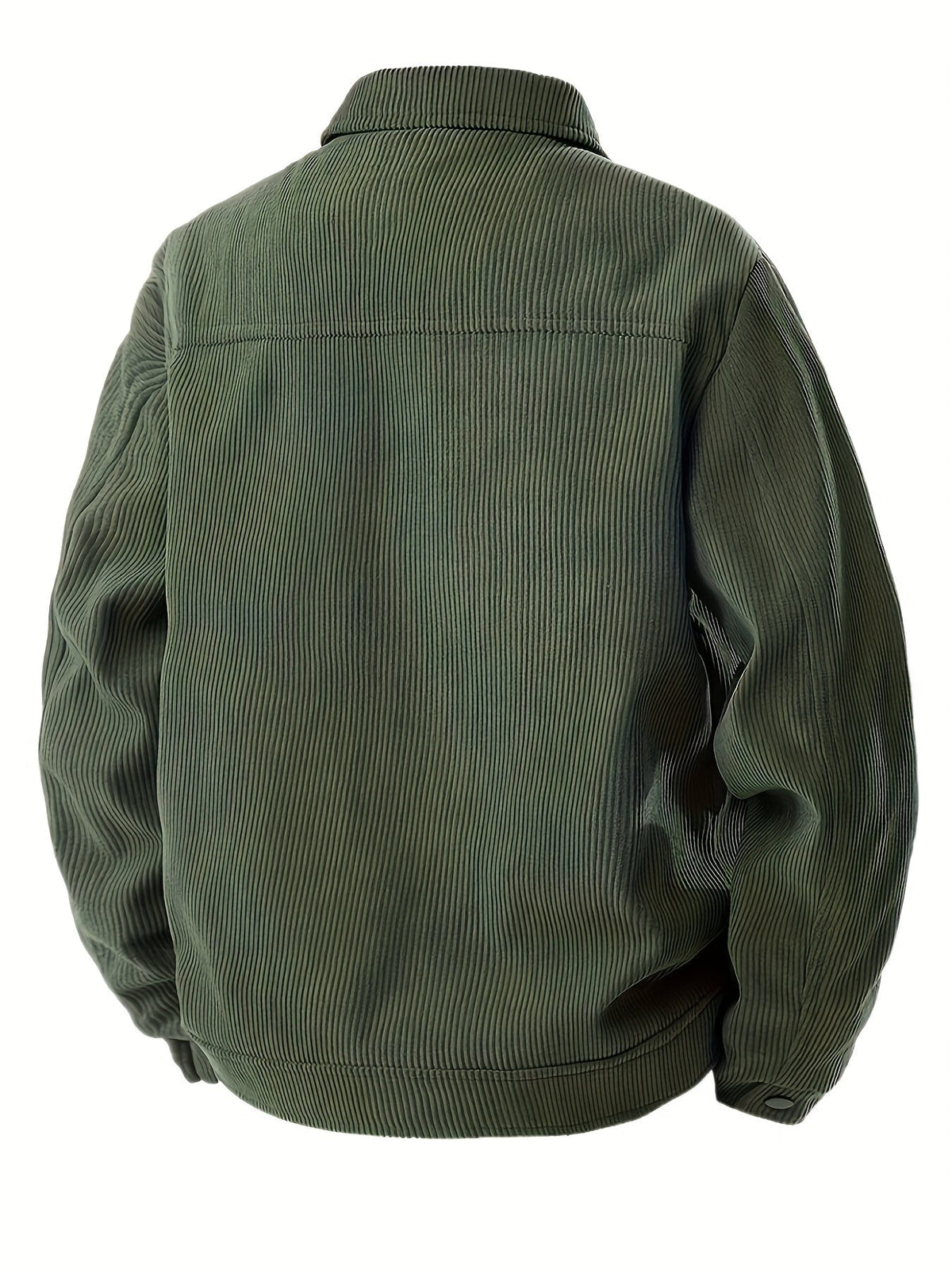 Men's Ribbed Snap Button Casual Jacket