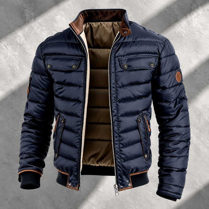 Brian - Men's Quilted Stand Collar Puffer Jacket
