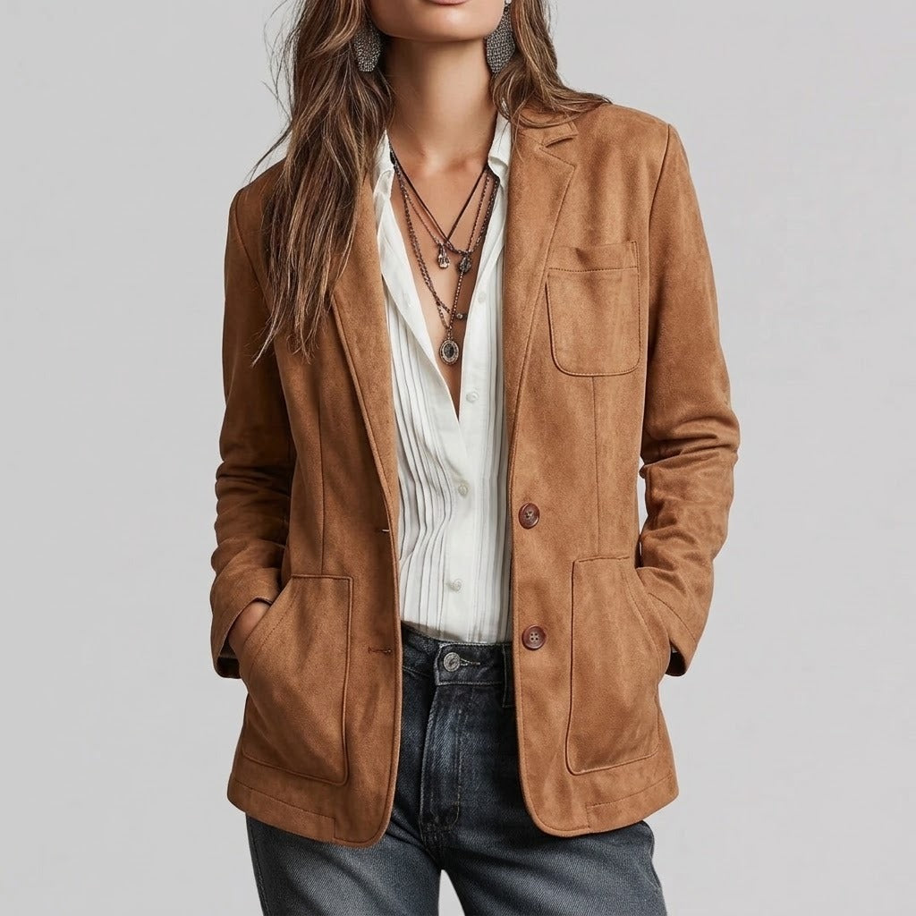 Layla - Soft Suede-Touch Blazer