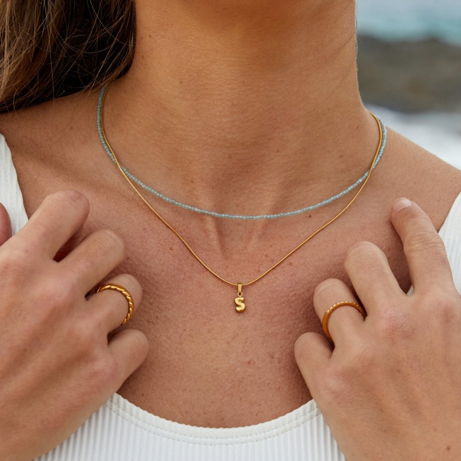 Sophisticated Bubble Letter Necklace - Phaedra