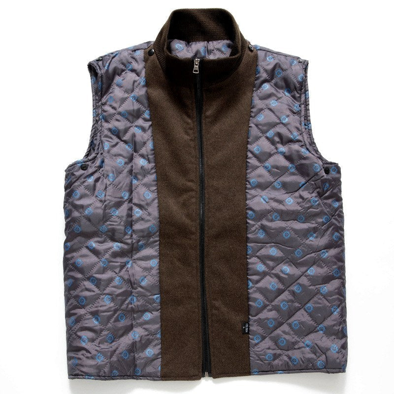 Carter - Men's Notch Lapel  Coat with Removable Zip Vest Liner