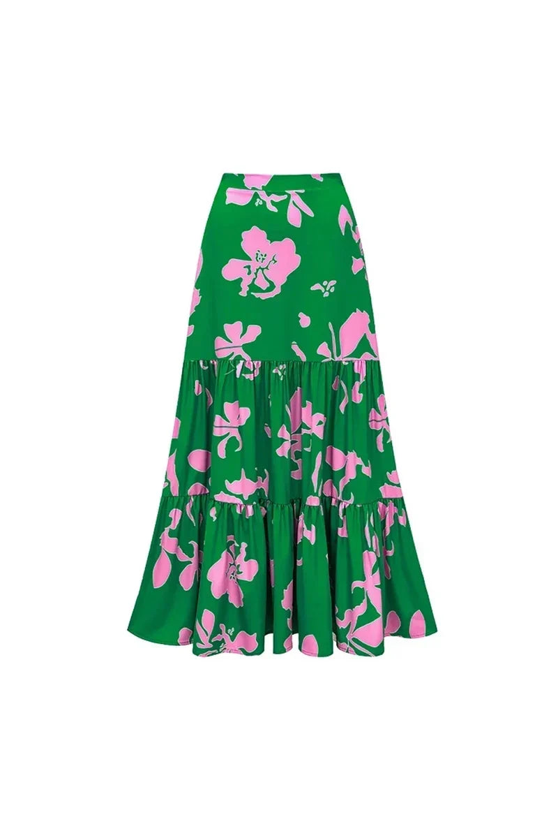 Flower Print Resort Swimwear Set