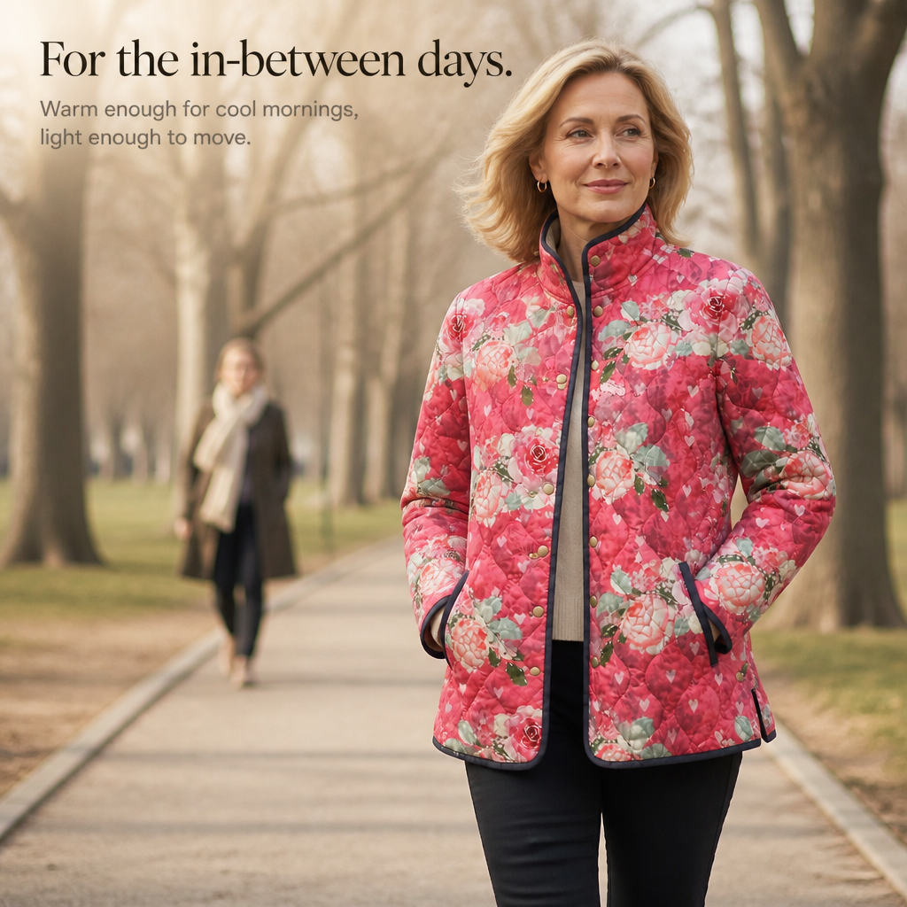 Juniper – Floral Print Quilted Puffer Jacket