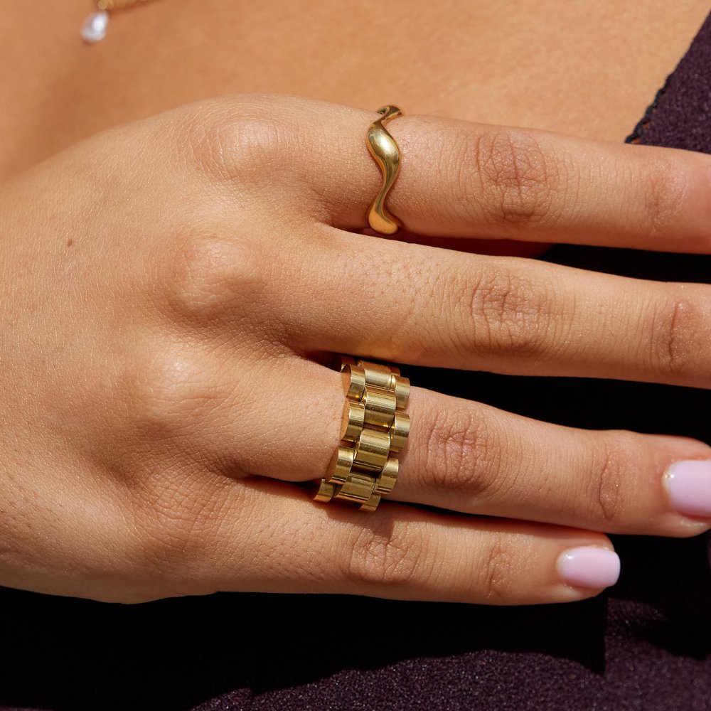 Gold Chain Ring