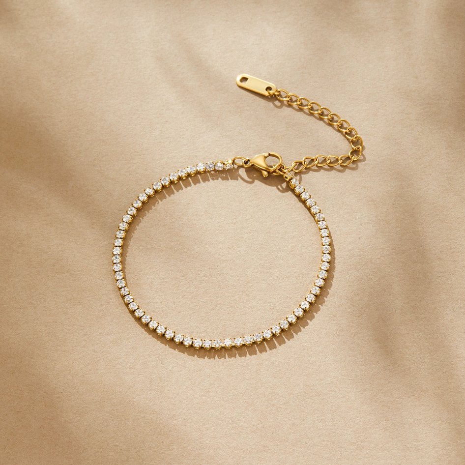 Adjustable Sparkling Zirconia Tennis Bracelet - Galadriel