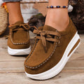 Eirwen - Cushioned Platform Lace Up Sneakers