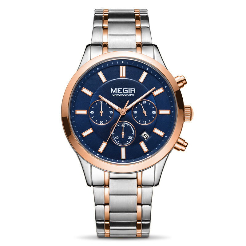 Men's Stainless Steel Sport Chronograph Watch