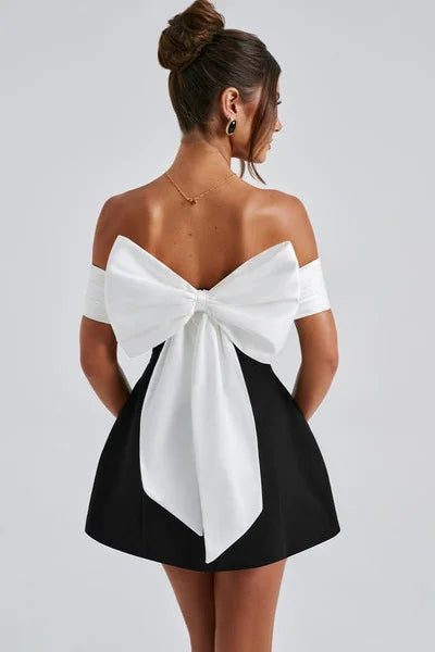 Delta Mini-Length Dress Black/White