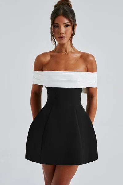 Delta Mini-Length Dress Black/White
