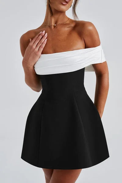Delta Mini-Length Dress Black/White