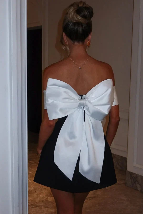 Delta Mini-Length Dress Black/White