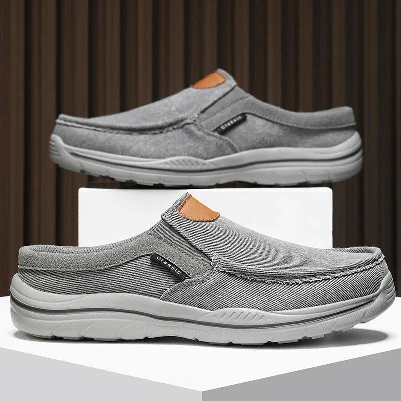 Canvas Slip-On Shoes with Cushioned Insole