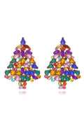Statement Diamante Christmas Tree Earrings