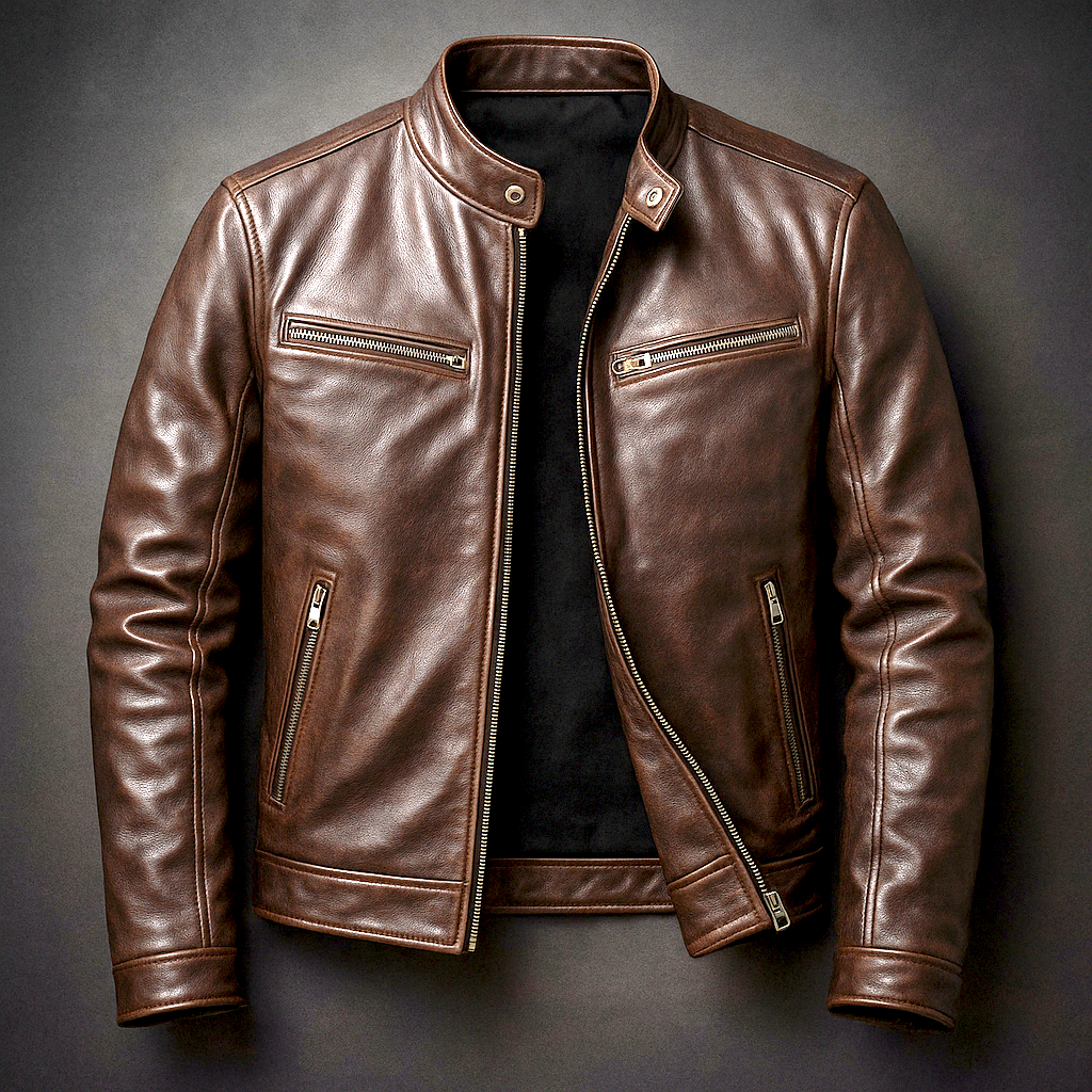 Dominik - Men's Vintage Leather Jacket in Timeless Cut