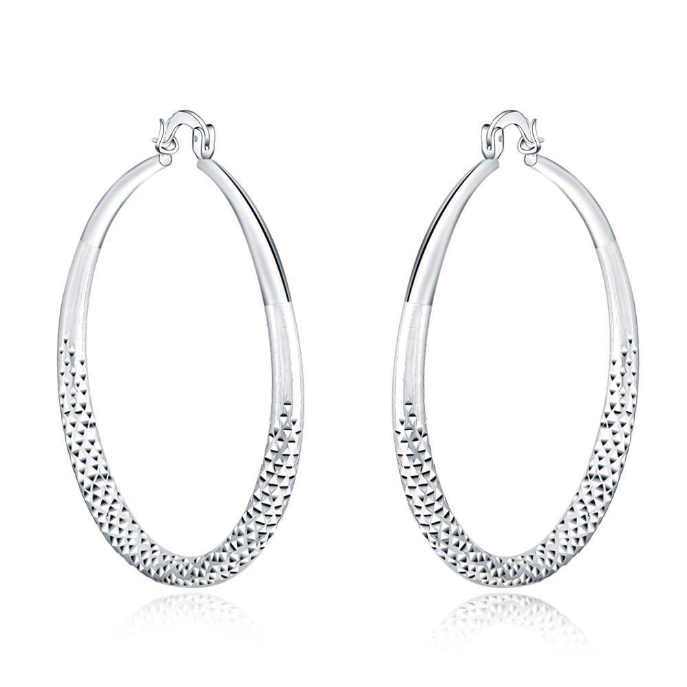 Exclusive Italian Sterling Silver Hoop Earrings - Limited Edition Elegance Collection