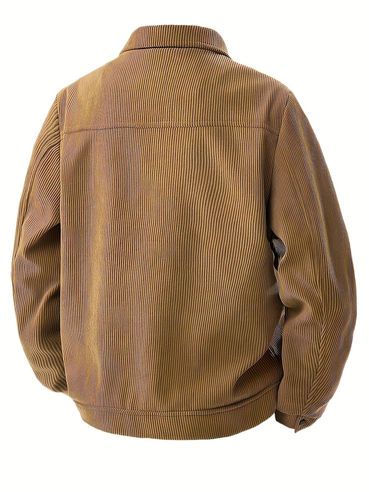 Men's Ribbed Snap Button Casual Jacket