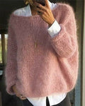 Women’s Oversized Wide-Neck Knit Sweater