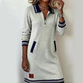 Caelyn - Soft-Touch Quarter-Zip Polo Dress