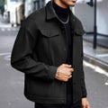 Elbert - Men's Collared Snap Button Jacket