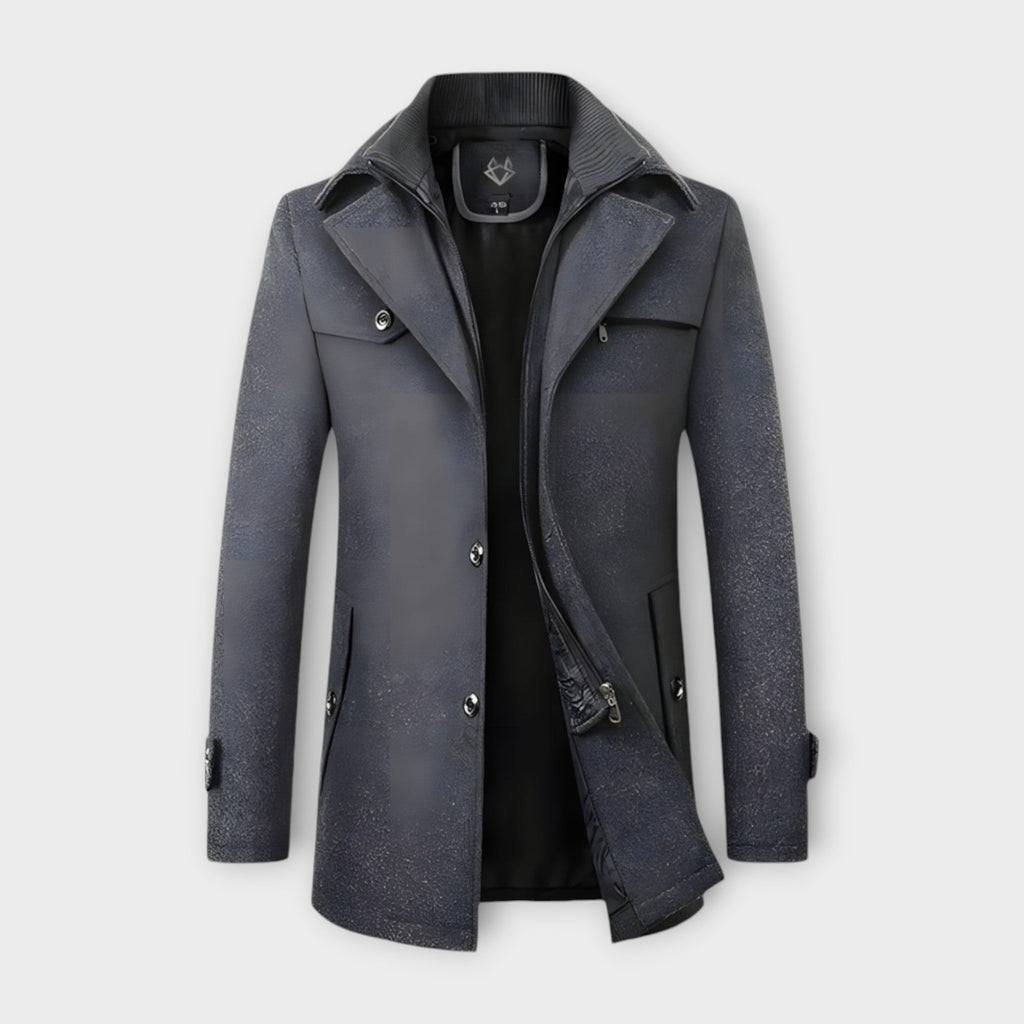 Lined Wool Blend Coat