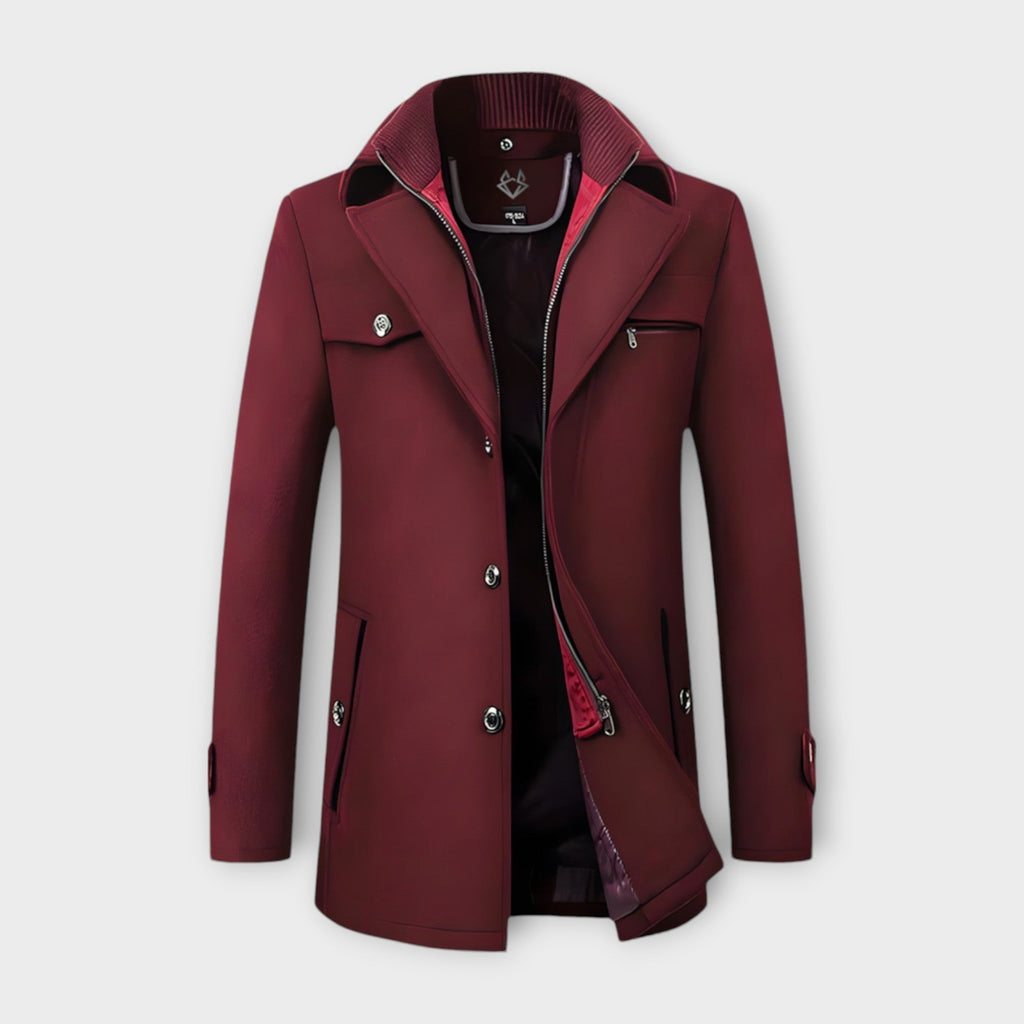 Lined Wool Blend Coat