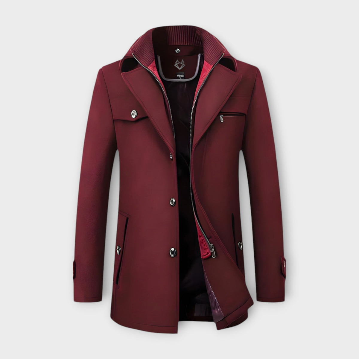 Lined Wool Blend Coat
