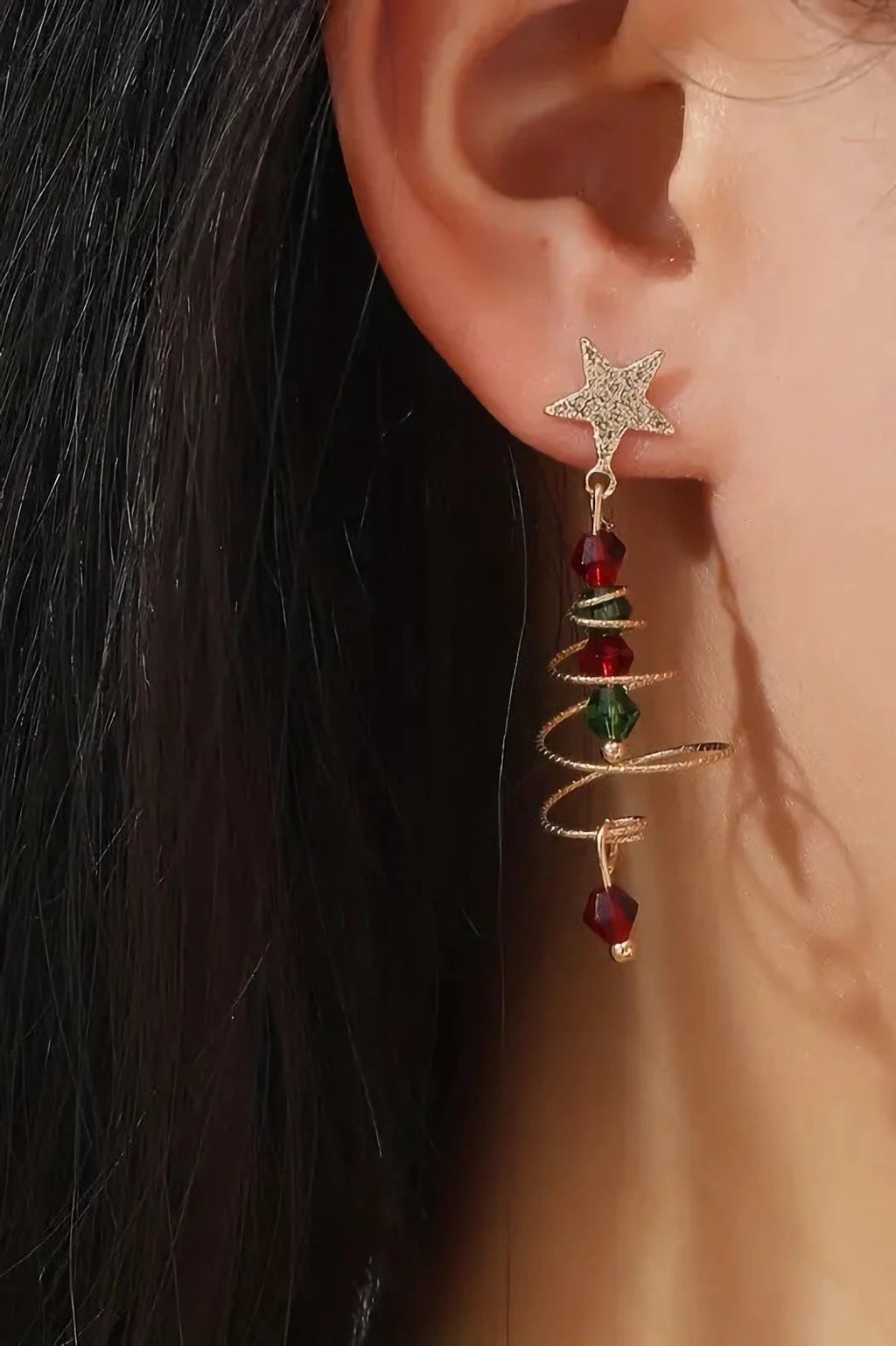Statement Eudora Christmas Tree Drop Earrings